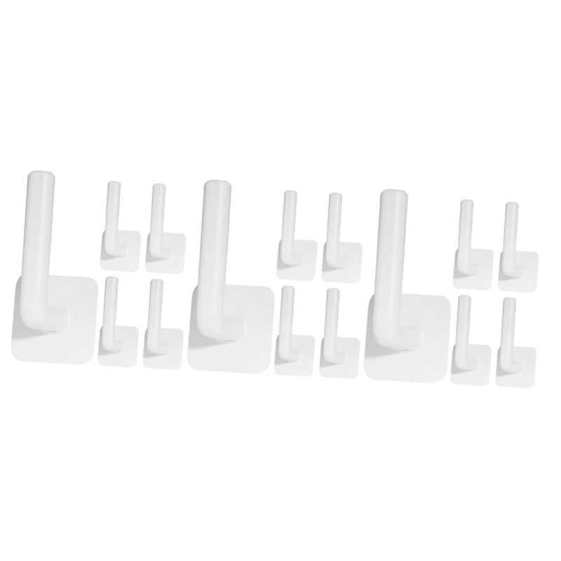 3 Pack Self Adhesive Hooks No Drilling Required Strong Hold Wall Mounting For Kitchen Bathroom - Image 2