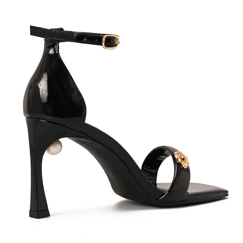 Carmen Steffens Black Square Sandal