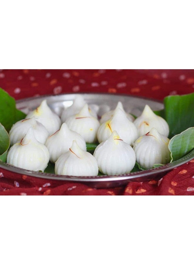 FlowAura Aluminum Modak Moulds (Pack of 1) Size: 7 cm | (Medium) , Silver - Image 5