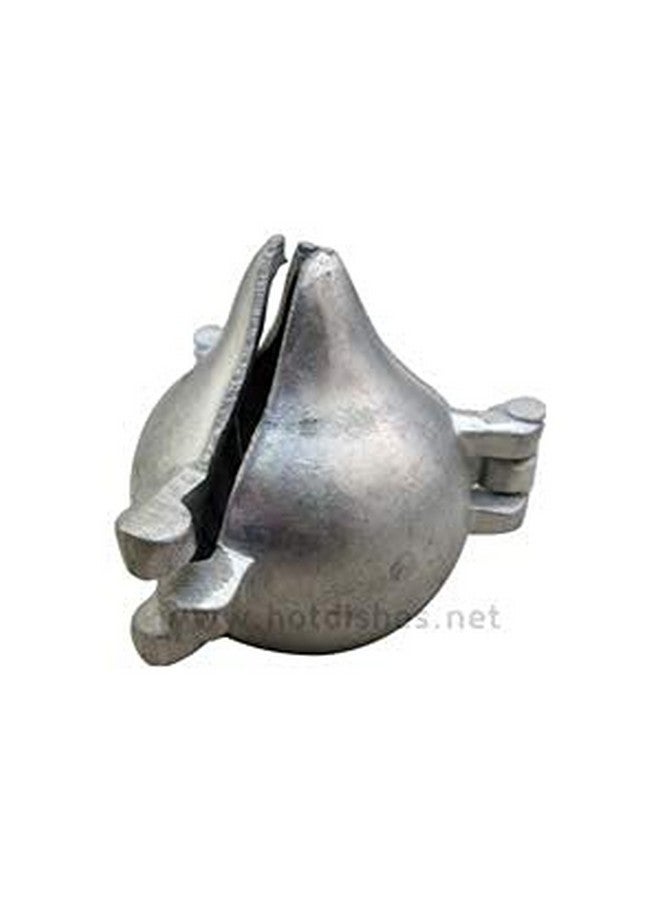 FlowAura Aluminum Modak Moulds (Pack of 1) Size: 7 cm | (Medium) , Silver - Image 2