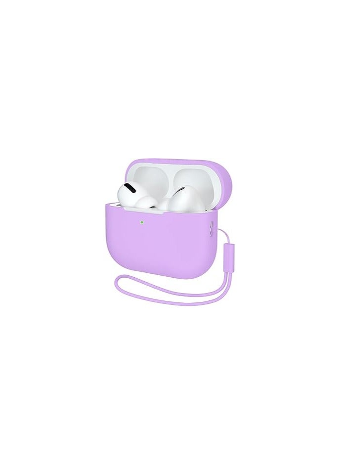 Compatibility With for AirPods Pro 2nd Generation Case Cover(2022), Protective Soft Silicone Skin Accessories for Men Women Boys Girls for Apple AirPods Pro Gen 2, Front LED Visible (Light Purple) - Image 1