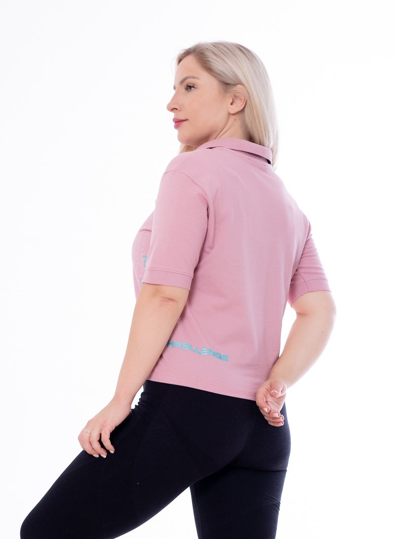 بيبو تيشيرت نسائي ب ياقه نص كم - Image 3