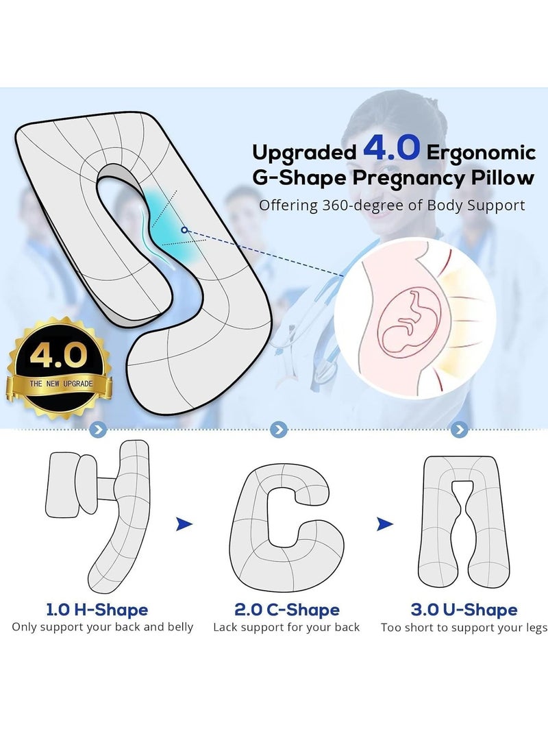 Arabest - Pregnancy Pillows for Sleeping, Maternity Pillow for Pregnant Women, U Shaped Body Pillow Pregnancy Must Haves, Full Pregnant Pillow with Removable Cover - Image 1