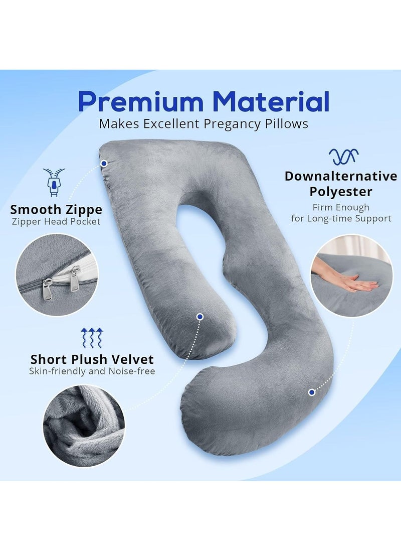 Arabest - Pregnancy Pillows for Sleeping, Maternity Pillow for Pregnant Women, U Shaped Body Pillow Pregnancy Must Haves, Full Pregnant Pillow with Removable Cover - Image 1