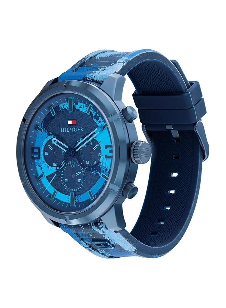 TOMMY HILFIGER TOMMY HILFIGER WILD MEN's BLUE DIAL, BLUE SILICONE WATCH - 1792073, BLUE  - Image 2
