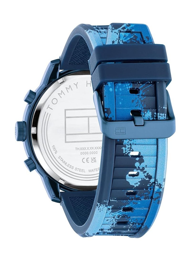 TOMMY HILFIGER TOMMY HILFIGER WILD MEN's BLUE DIAL, BLUE SILICONE WATCH - 1792073, BLUE  - Image 3