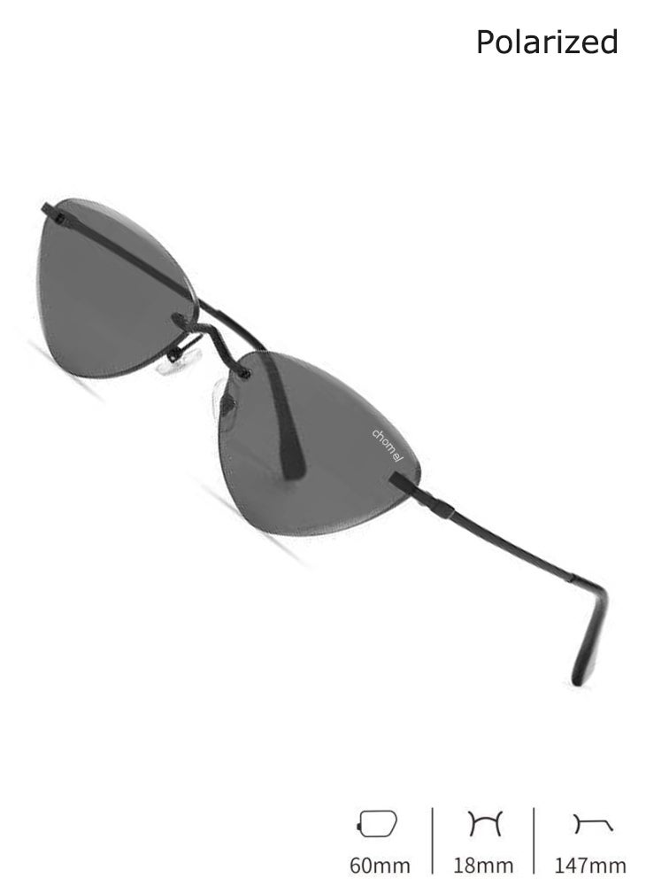 Chomel Fashion High-Definition Nylon Lens Sunglasses For Women's High-End Elegant Anti-Ultraviolet Anti-Blue Light  - Image 3