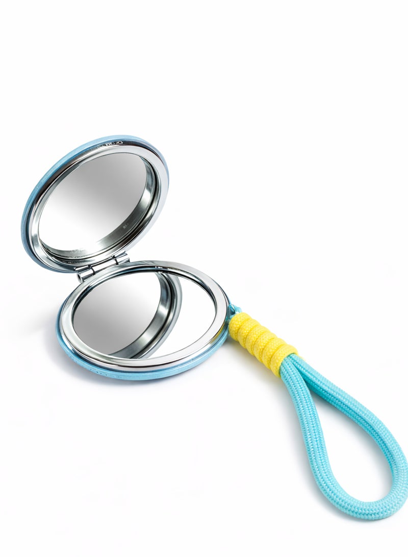 KITTY Double Sided Pocket Mirror Hello Kitty Round Pocket Mirror with Wrist Strap & Keychain - Image 2