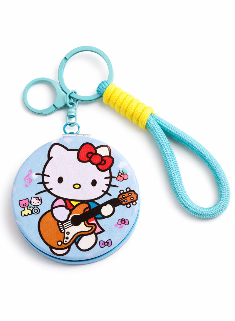 KITTY Double Sided Pocket Mirror Hello Kitty Round Pocket Mirror with Wrist Strap & Keychain - Image 1