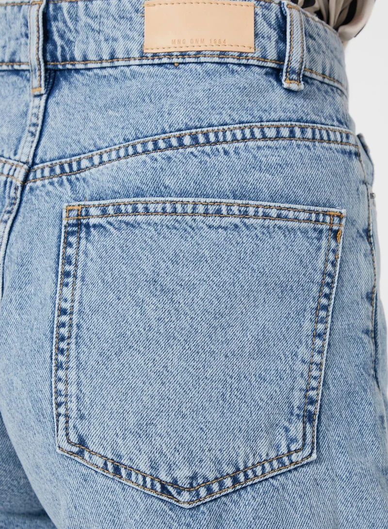 MANGO Roll Hem Denim Shorts