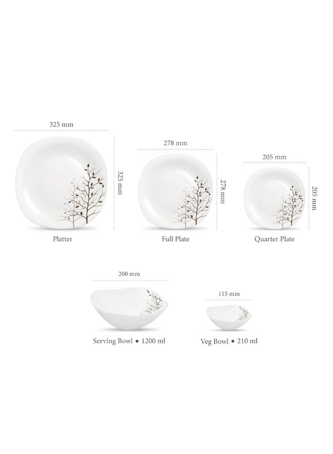 La Opala AUTUMNAL 20 Pcs Dinner Set – Microwave & Dishwasher Safe Plates – Lightweight, BPA-Free & Eco-Friendly Wheat Straw Fibre – Minimalist Dinnerware - Image 2