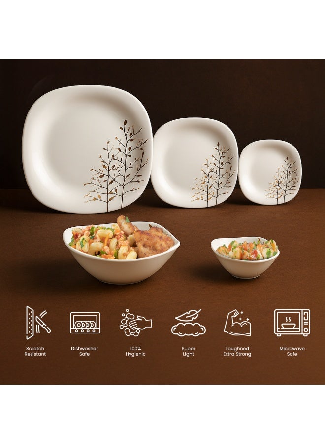 La Opala AUTUMNAL 20 Pcs Dinner Set – Microwave & Dishwasher Safe Plates – Lightweight, BPA-Free & Eco-Friendly Wheat Straw Fibre – Minimalist Dinnerware - Image 5