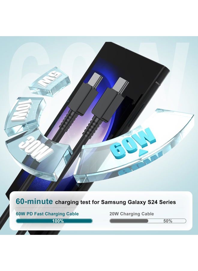 DGVERS for Samsung Galaxy Super Fast Charging Cord Type C Charger, 25w Android Phone Charger Block &10ft USBC to USB-C Cable for Galaxy S25/S24 Ultra/S24 S23 S22 S21 S20 (Ultra/Plus),iPad Pro/Air/Mini 2Pack - Image 5