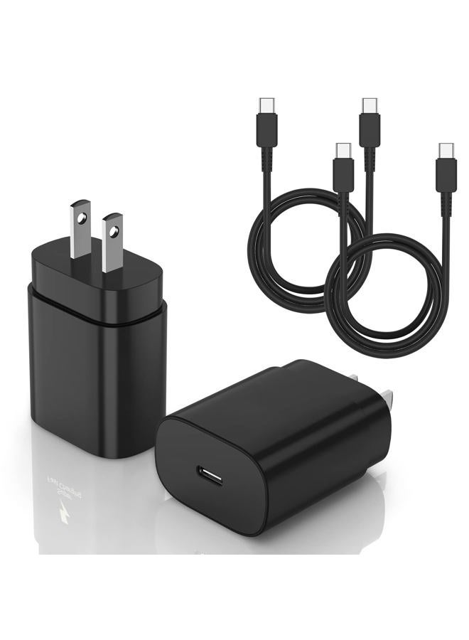 DGVERS for Samsung Galaxy Super Fast Charging Cord Type C Charger, 25w Android Phone Charger Block &10ft USBC to USB-C Cable for Galaxy S25/S24 Ultra/S24 S23 S22 S21 S20 (Ultra/Plus),iPad Pro/Air/Mini 2Pack - Image 1