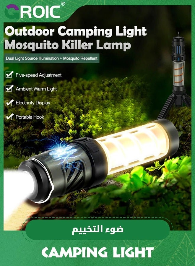 GROIC 3-in-1 Mosquito Repellent Rechargeable Flashlight,Rechargeable Tiny Repeller,Buzz Repel Pro Lamp,Citronella Outdoor Repellent, IPX5, Camping Light with Stand,Camping Lantern - Image 2
