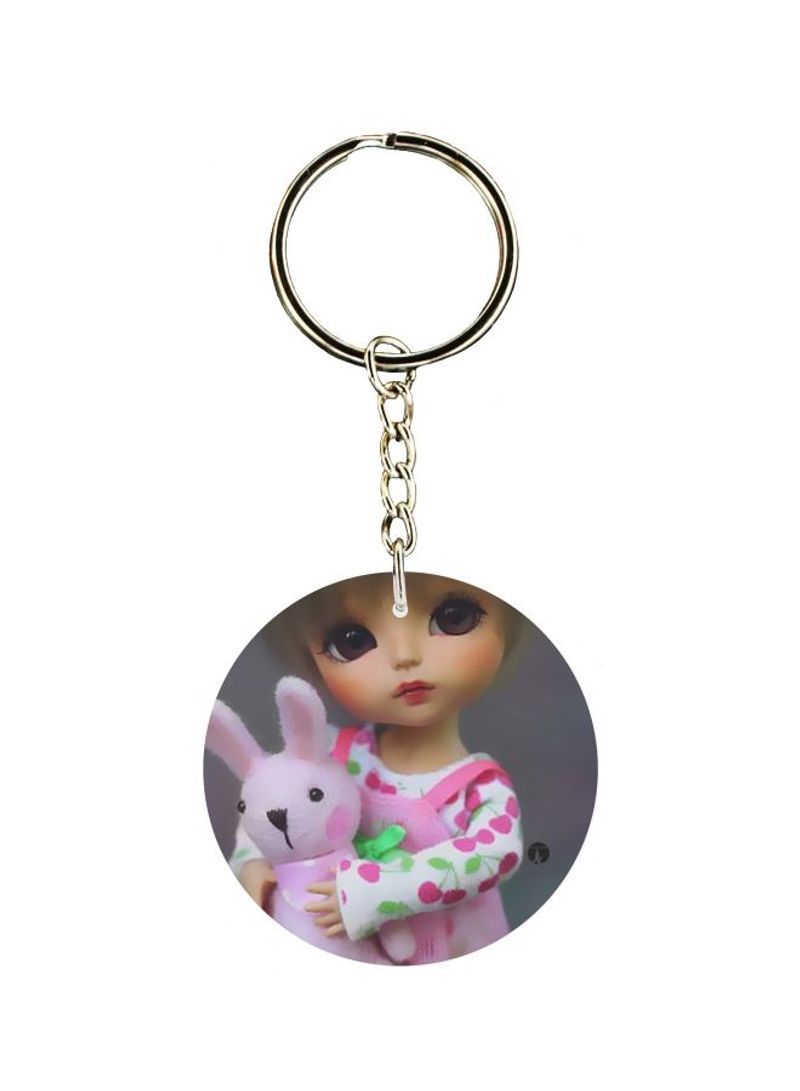 Doll Printed Double Sided Keychain