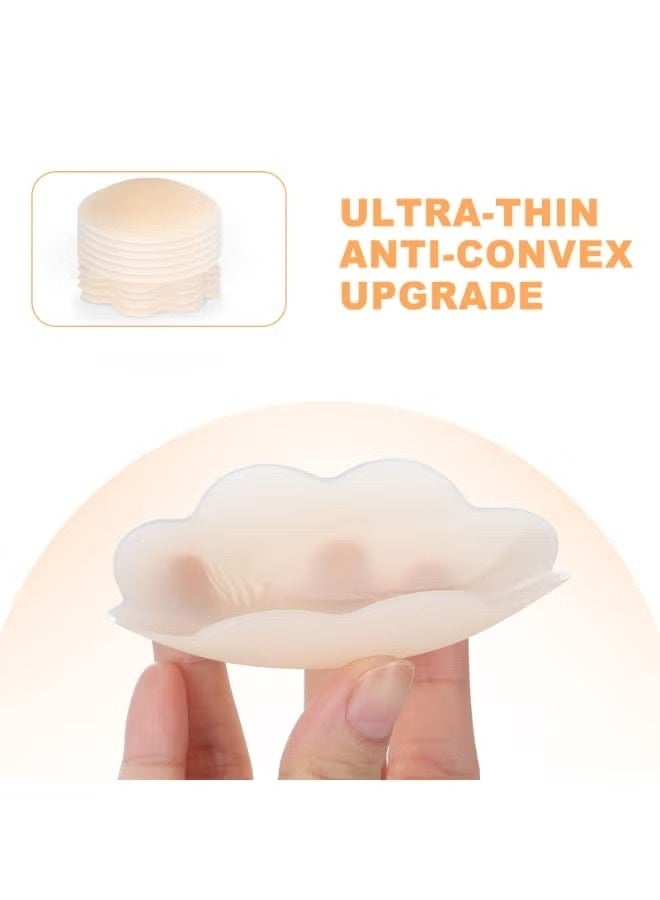 5 Pairs Nipple Covers for Women, Bra pads, Breast pads, Invisible Silicone Pasties, Reusable & Waterproof Sticky Breast Petals for Everyday Wear and Sports (Skin color) - Image 4