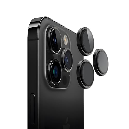 DailyObjects CERO Aluminium Camera Lens Protector for iphone 16 Pro Max|Tough HD Glass Protectors|Dust Proof|Water Resistant|Ultra Clear HD Image Quality|9H Hardness|3D ring|Shock Proof Alloy - Black - Image 4