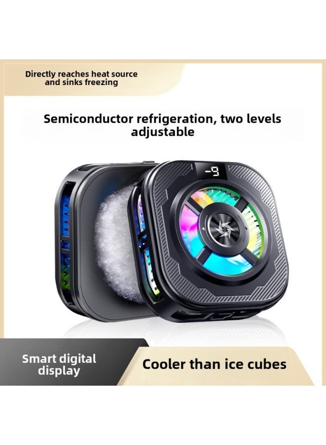 إسكدنيا 2025 SL39 Mobile Phone Radiator Magnetic Semiconductor Refrigeration Digital Display Icing Cooling Artifact Back Clip Two Gears-Color:Sl39 Black Digital Display Icing Model - Image 4