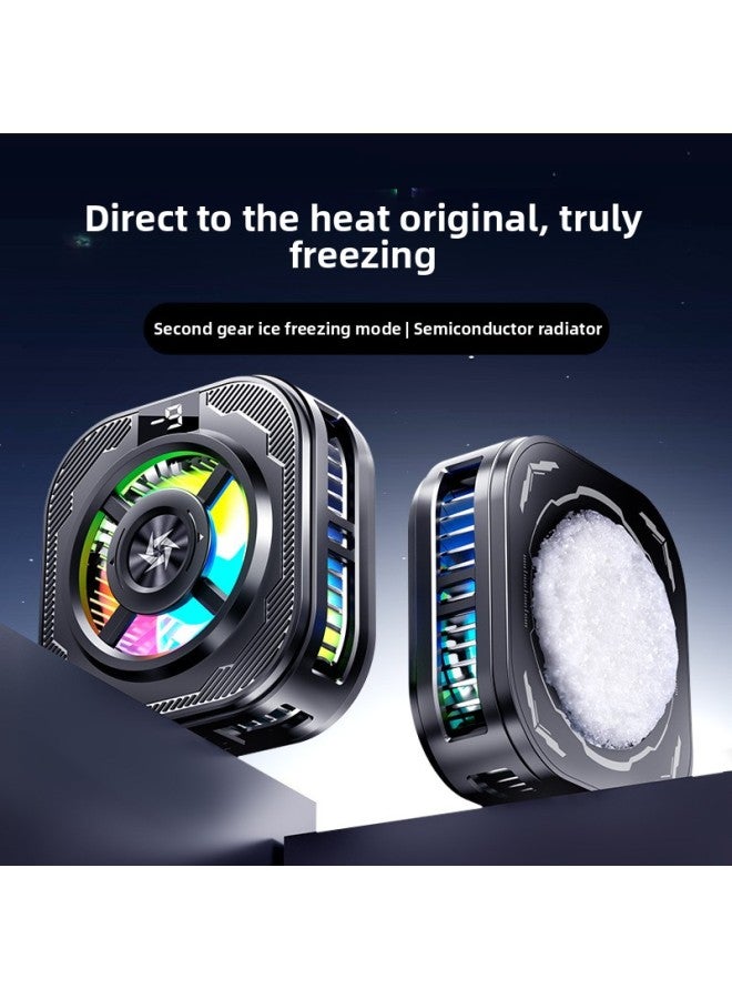 إسكدنيا 2025 SL39 Mobile Phone Radiator Magnetic Semiconductor Refrigeration Digital Display Icing Cooling Artifact Back Clip Two Gears-Color:Sl39 Black Digital Display Icing Model - Image 5