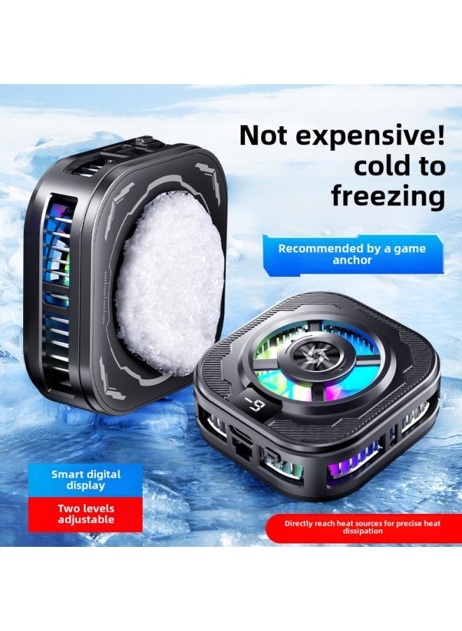 إسكدنيا 2025 SL39 Mobile Phone Radiator Magnetic Semiconductor Refrigeration Digital Display Icing Cooling Artifact Back Clip Two Gears-Color:Sl39 Black Digital Display Icing Model - Image 3