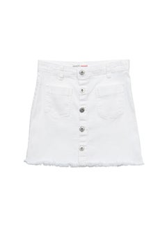 MINOTI Girls White Denim Skirt  - Image 1