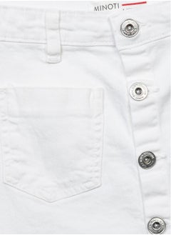 MINOTI Girls White Denim Skirt  - Image 3