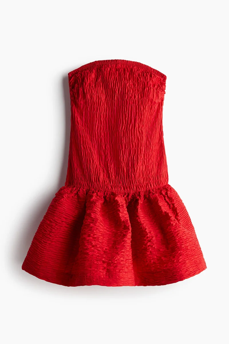 H&M Smocked bandeau dress