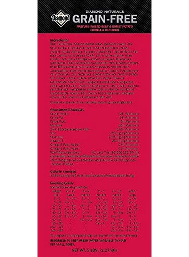 Diamond Naturals Grain Free Real Meat Recipe Premium Dry Dog Food With Real Pasture Raised Beef 5Lb - Image 4