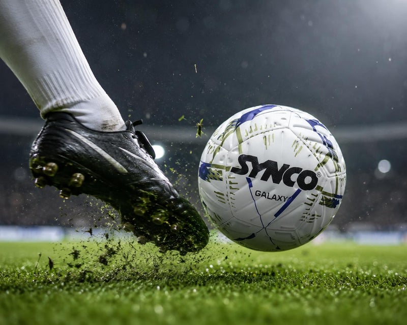 Synco Galaxy Embossed Football | 12 Panel Thermo Fusion Match Ball | Machine Stitched | Ideal for Turf & Hard Ground | Professional Training & Match Ball - Image 3