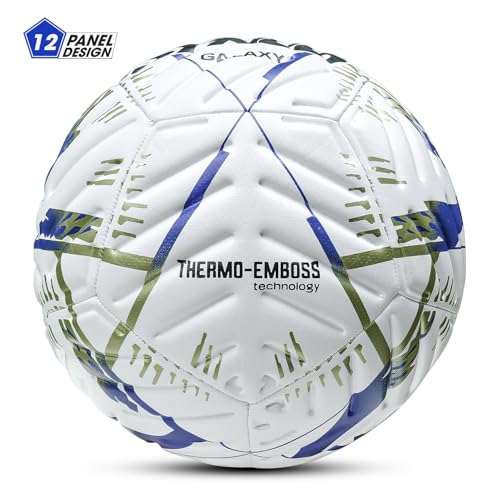 Synco Galaxy Embossed Football | 12 Panel Thermo Fusion Match Ball | Machine Stitched | Ideal for Turf & Hard Ground | Professional Training & Match Ball - Image 2