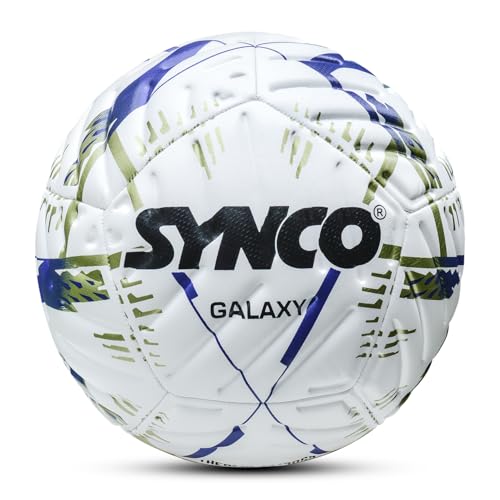 Synco Galaxy Embossed Football | 12 Panel Thermo Fusion Match Ball | Machine Stitched | Ideal for Turf & Hard Ground | Professional Training & Match Ball - Image 1