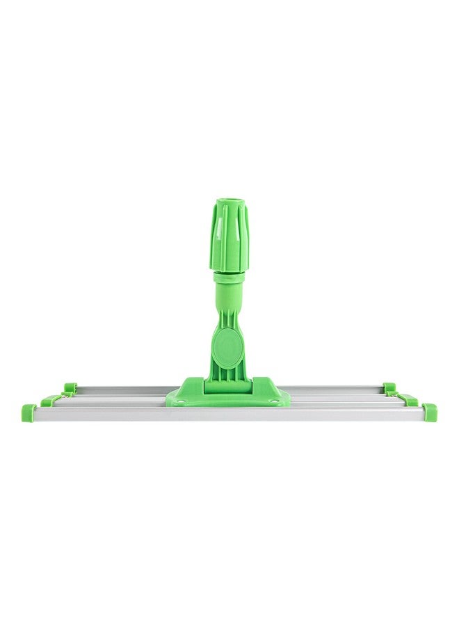 Restaurantware-MOP FRAME ONLY: Clean Tek Professional 16.02 Inch Flat Mop Plate Frame, 1 Hook And Loop - Pads and Handle Sold Separately, Wet Or Dry Pads, Green Aluminum - Image 2