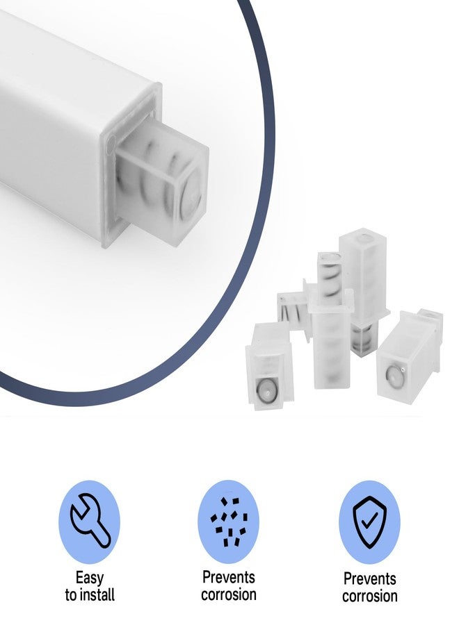 SuperDi 10 Pack Adjustable Spring Replacement Towel Bar End Caps for Springs End Durable Plastic Wall Mount - Image 3