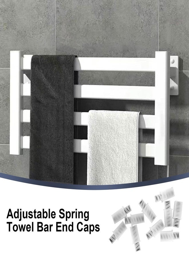 SuperDi 10 Pack Adjustable Spring Replacement Towel Bar End Caps for Springs End Durable Plastic Wall Mount - Image 4