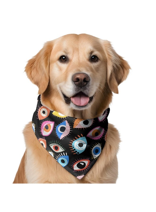 W Brings All Eyes On The Evil Eye Dog Bandana | This Stunning Gorgeous Dog Bandana Scarf Is Perfect For Your Dog’S Day Out. One Size Fits All. - Image 1