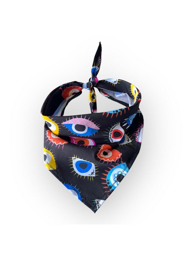 W Brings All Eyes On The Evil Eye Dog Bandana | This Stunning Gorgeous Dog Bandana Scarf Is Perfect For Your Dog’S Day Out. One Size Fits All. - Image 2