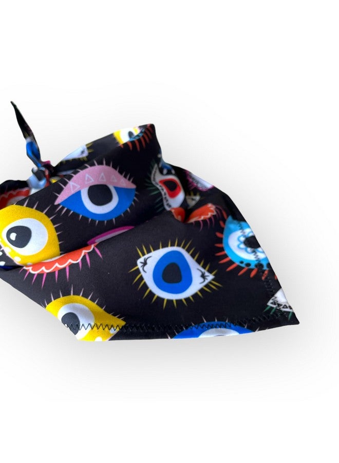 W Brings All Eyes On The Evil Eye Dog Bandana | This Stunning Gorgeous Dog Bandana Scarf Is Perfect For Your Dog’S Day Out. One Size Fits All. - Image 3