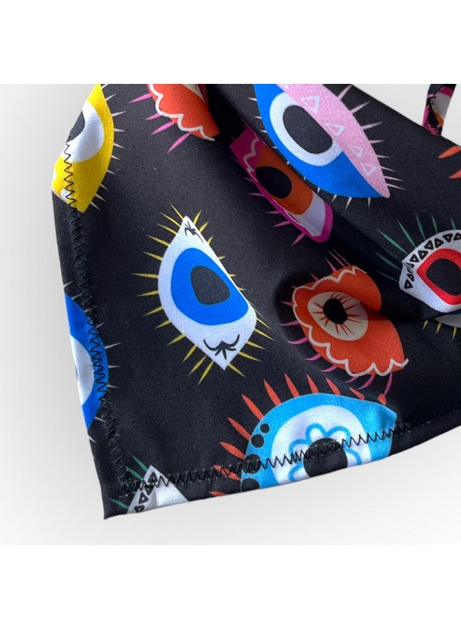 W Brings All Eyes On The Evil Eye Dog Bandana | This Stunning Gorgeous Dog Bandana Scarf Is Perfect For Your Dog’S Day Out. One Size Fits All. - Image 5
