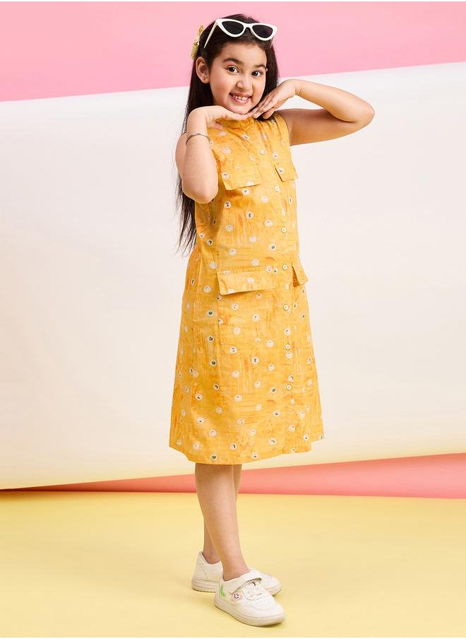 Stylo Bug Floral Printed Collared Shirt Dress with Pockets by Styli  - Image 2