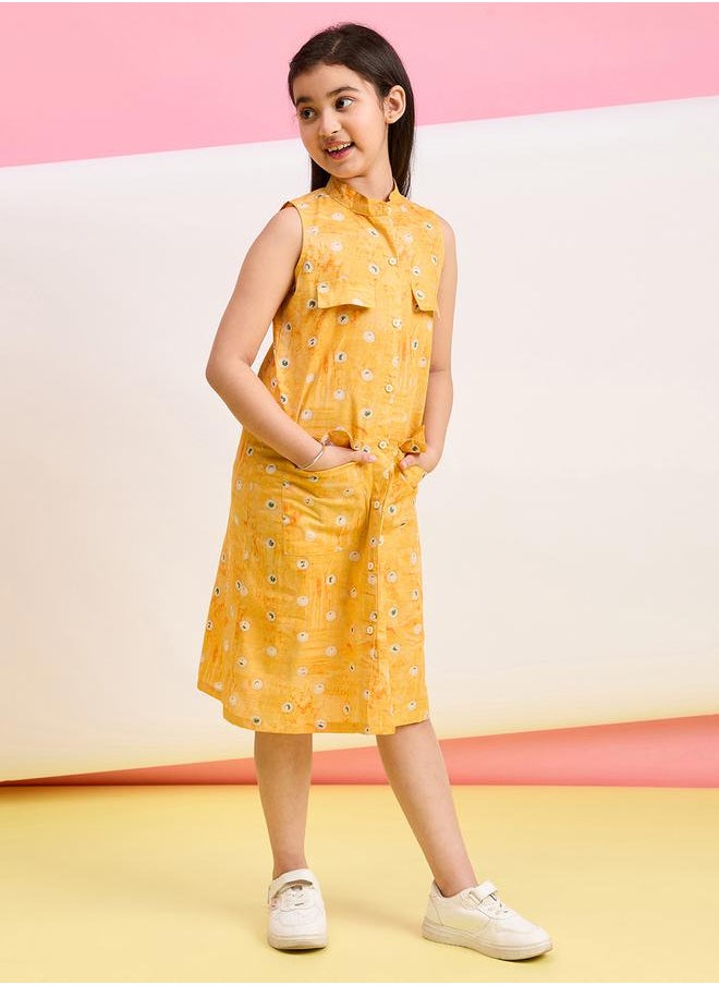 Stylo Bug Floral Printed Collared Shirt Dress with Pockets by Styli  - Image 1