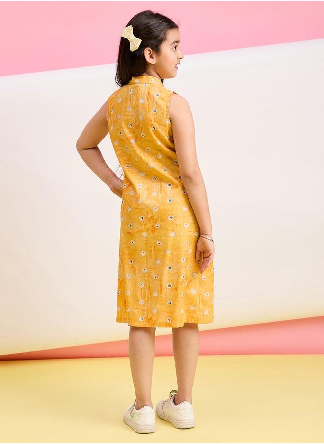 Stylo Bug Floral Printed Collared Shirt Dress with Pockets by Styli  - Image 4