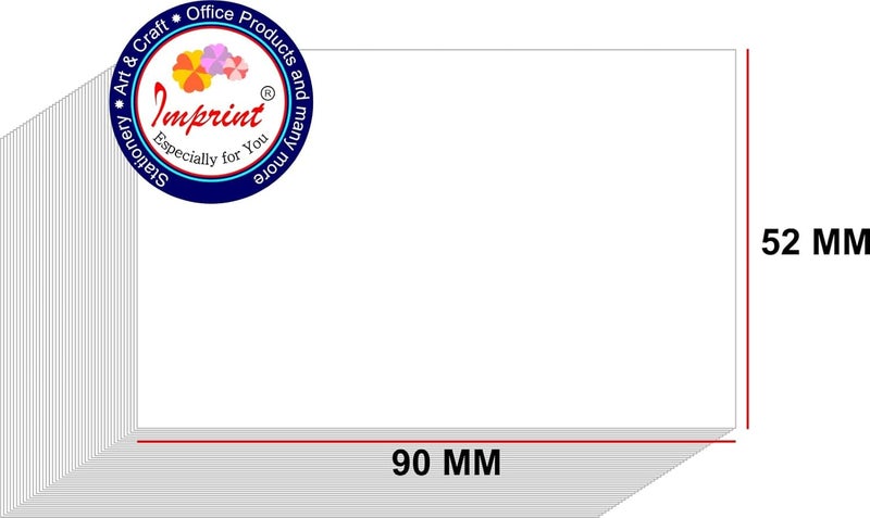 Imprint بطاقات عمل ورقية فارغة | بطاقات فارغة للاستخدام المنزلي والمكتبي | 2x3.5 بوصة | بيضاء | 50 بطاقة - Image 4