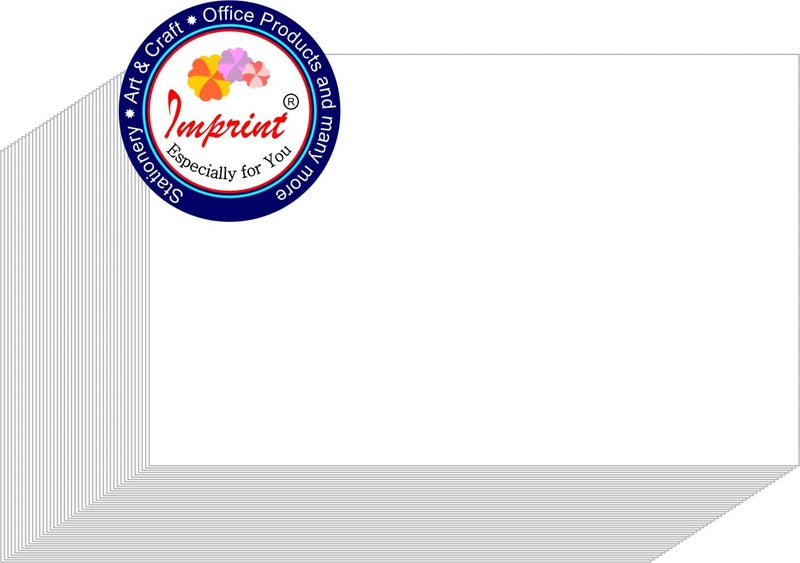 Imprint بطاقات عمل ورقية فارغة | بطاقات فارغة للاستخدام المنزلي والمكتبي | 2x3.5 بوصة | بيضاء | 50 بطاقة - Image 5