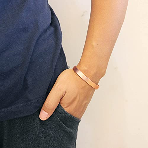 MagEnergy Copper Bracelet for Men and Women, 99.9% Pure Copper Magnetic Bangle with 8pcs 3500 Gauss Magnets, 6.8" Adjustable Jewelry Gift(2Pcs) - Image 5