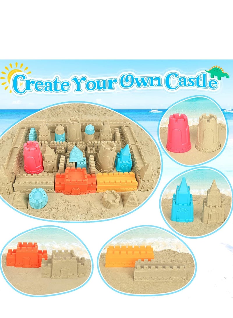 CUNUUDOOL Collapsible Beach Toys for Kids Toddlers, Collapsible Sand Bucket and Shovels Set with Mesh Bag,Travel Sand Castle Building Kit, Sandbox Toys, Foldable Beach Essentials for Toddlers Kids Age 3-10 ﻿ - Image 4