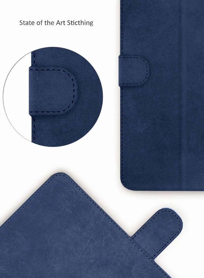 Wtech Apple iPad Air 2025 (7th Generation) M3 13 inch WTech PU Leather Magnetic Closure Flip Case Cover - Navy Blue - Image 5