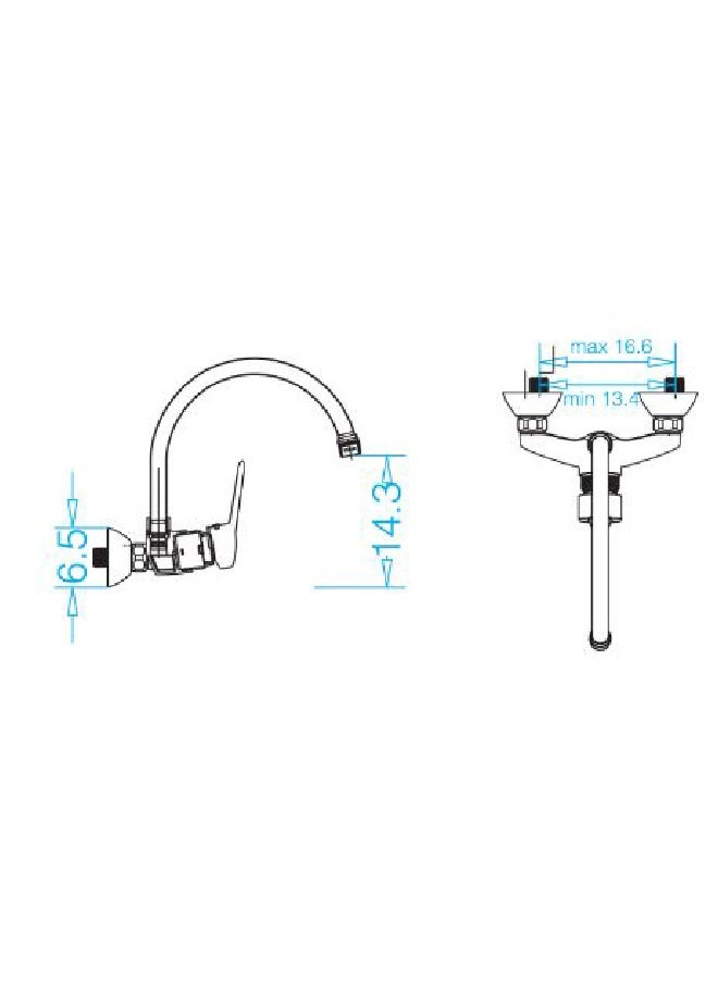 GRAVINA Gravina Polo Hand Mixer Wall Kitchen Mixer  - Image 2