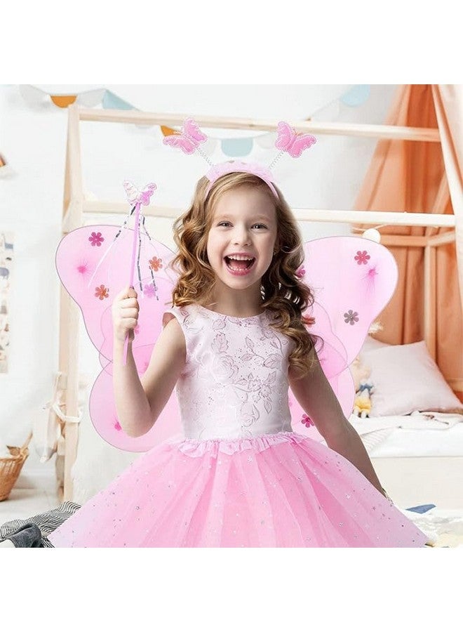 Royals Wings Fairy Prop For Kids Birthday Party Accesories,Baby Girl's Fairy Butterfly Wings Costume (Blue) - Image 5