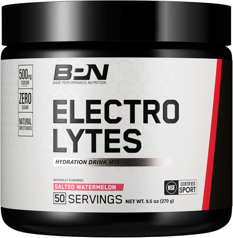 Bare Performance Nutrition مشروب إلكتروليتات الترطيب من بار بيرفورمانس نيوترشن بنكهة البطيخ المملح بدون سكر كيتو - Image 1